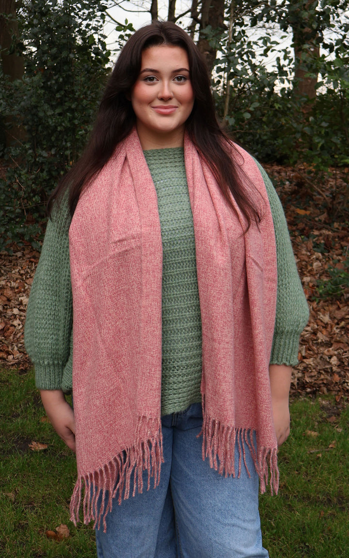 Soft Knit Scarf | Coral