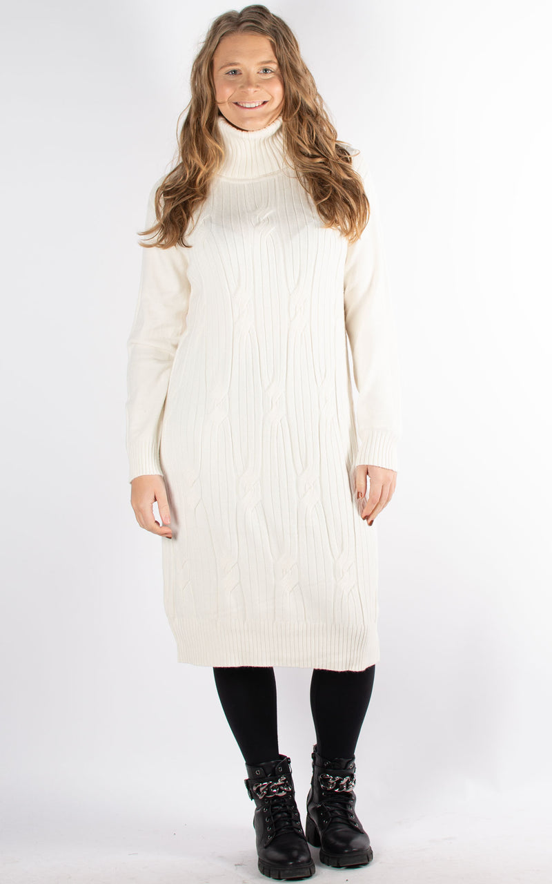 Sonia Cable Knit Dress | Cream