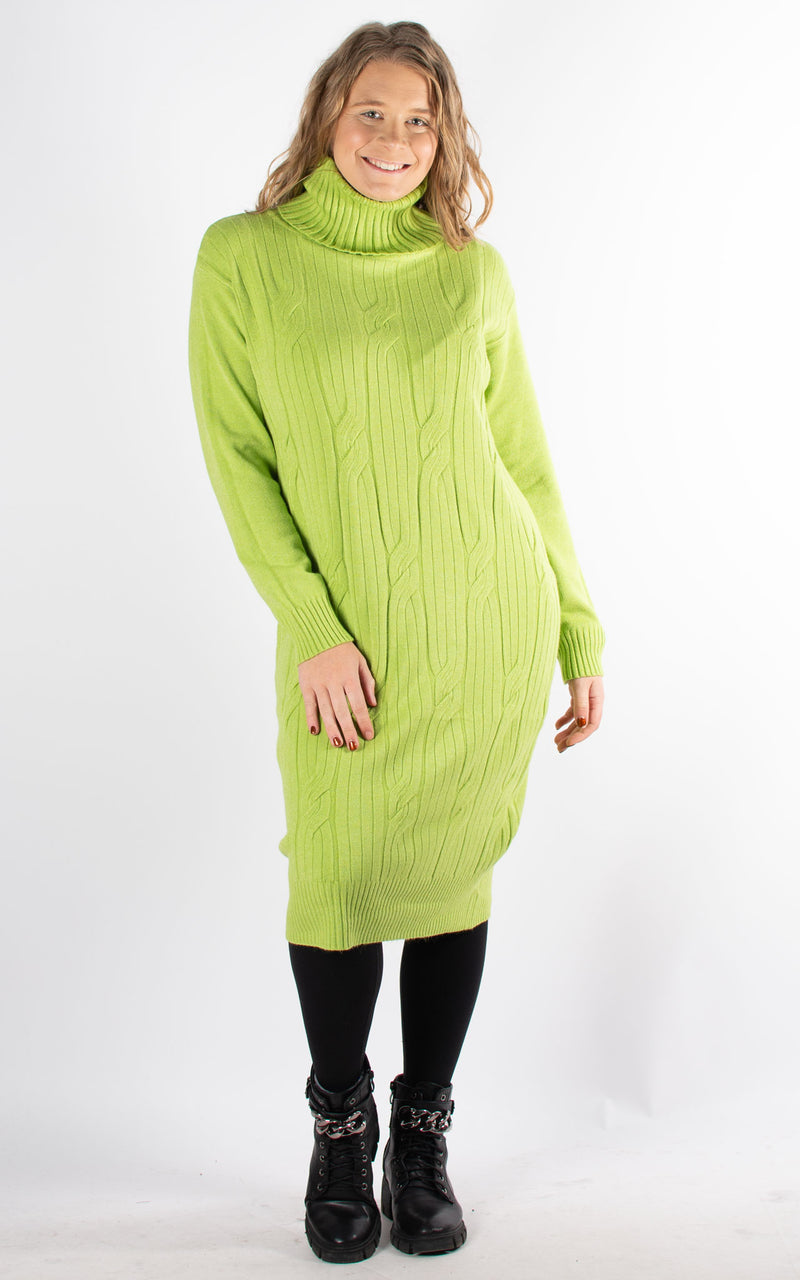 Sonia Cable Knit Dress | Green