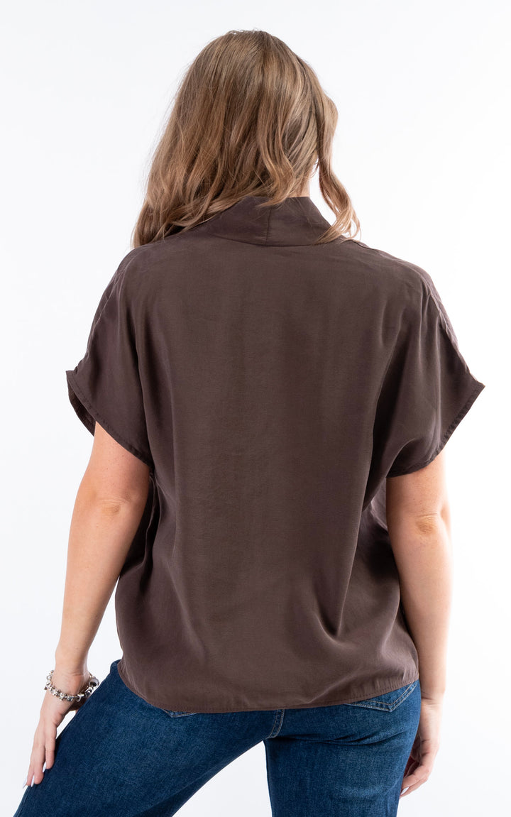 Sonoran V-Neck Top | Chocolate