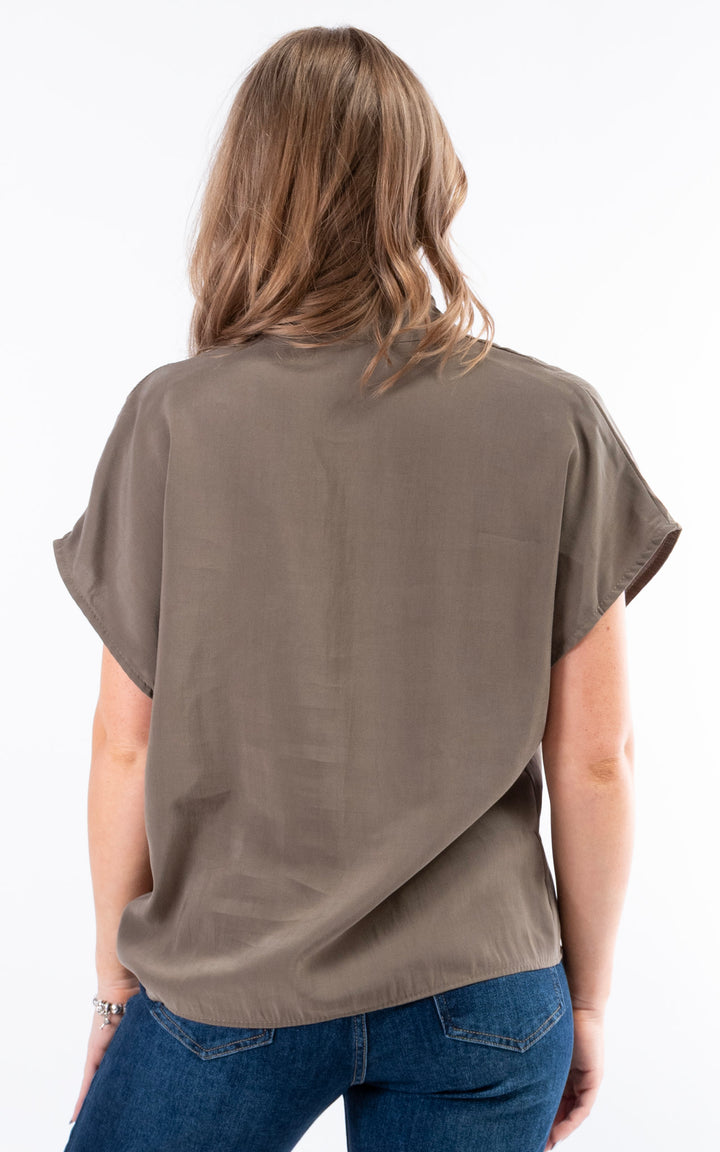 Sonoran V-Neck Top | Khaki