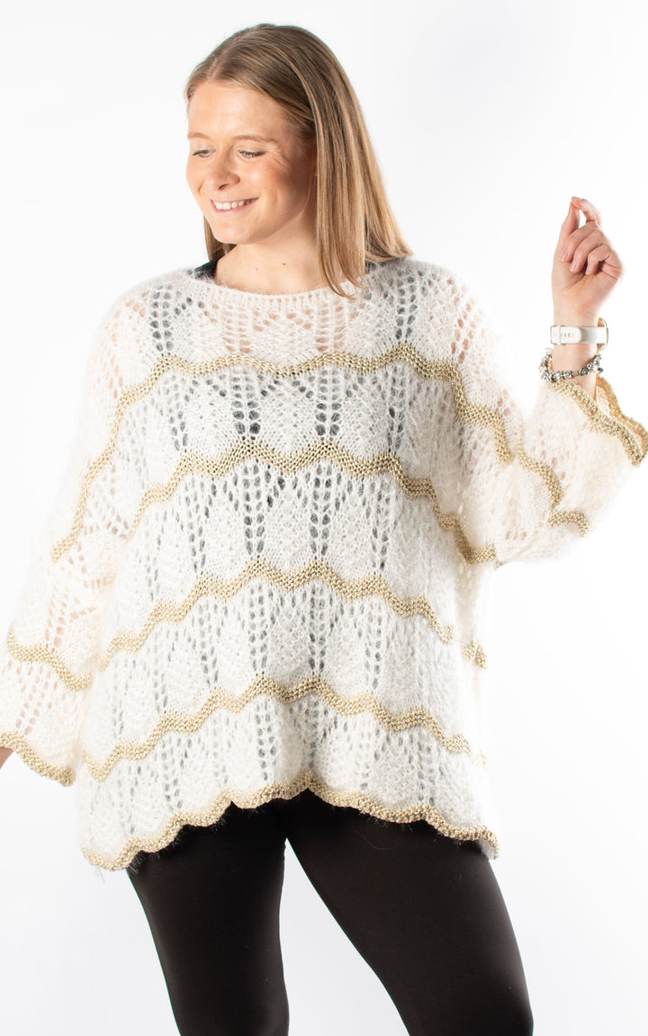 Sparkle Wave Knit | Winter White