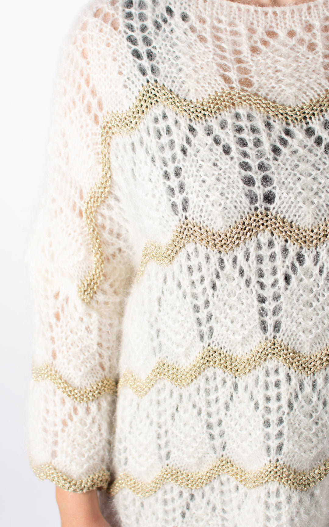 Sparkle Wave Knit | Winter White