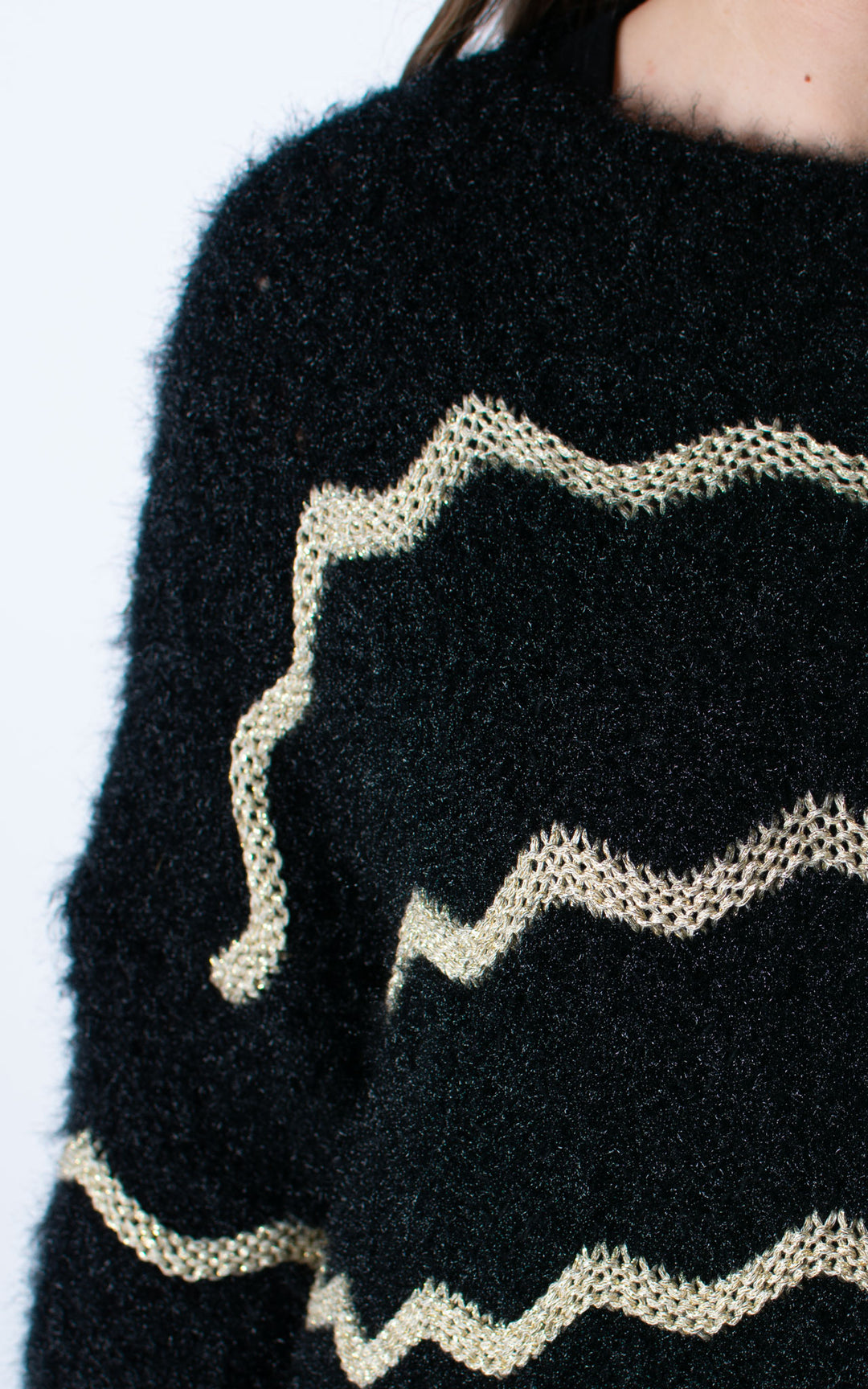 Sparkle Wave Knit | Black
