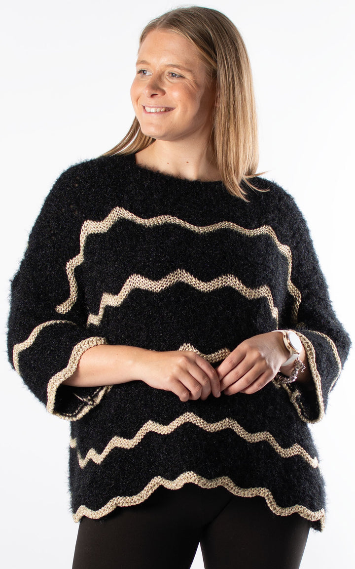 Sparkle Wave Knit | Black