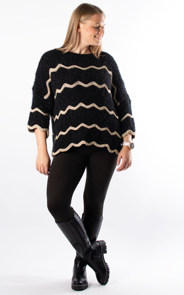 Sparkle Wave Knit | Black