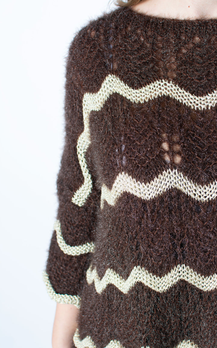 Sparkle Wave Knit | Chocolate