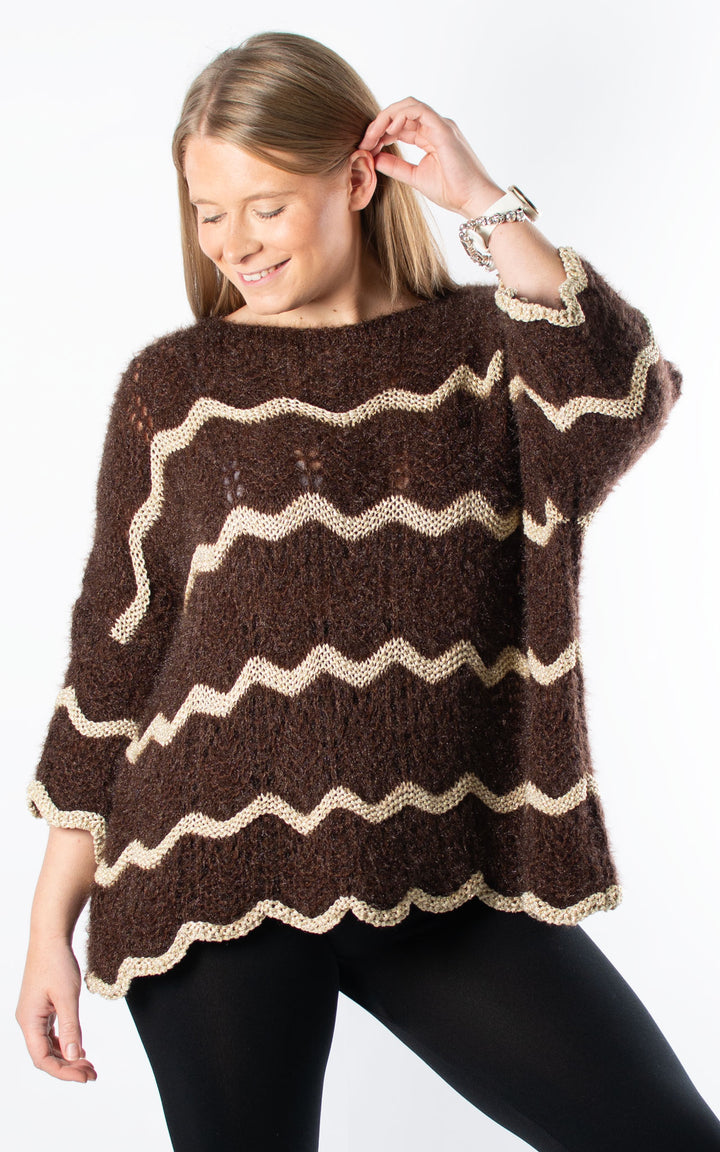 Sparkle Wave Knit | Chocolate