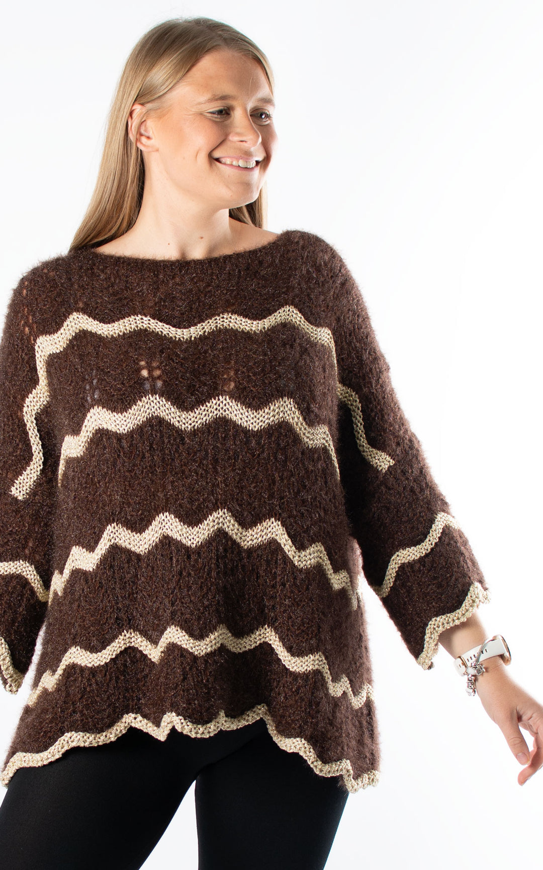Sparkle Wave Knit | Chocolate