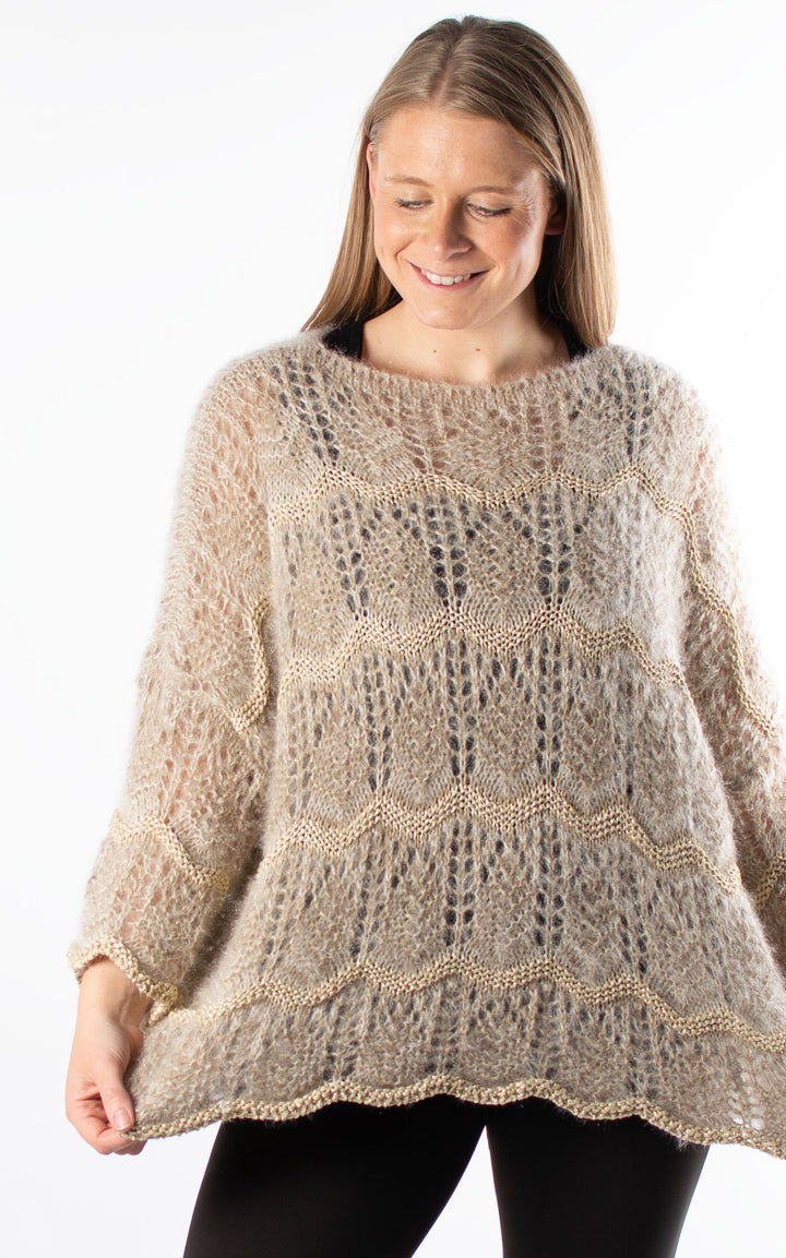 Sparkle Wave Knit | Mocha