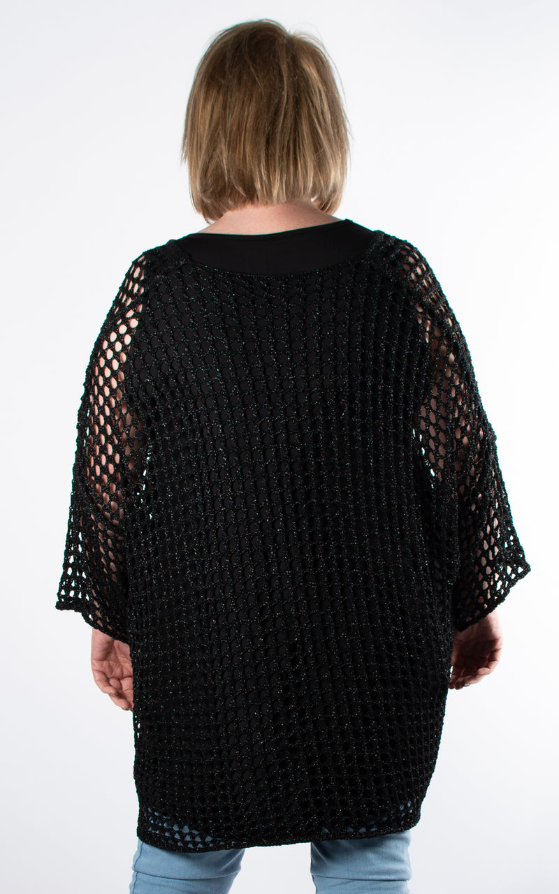 Sparkly Crochet Top | Black