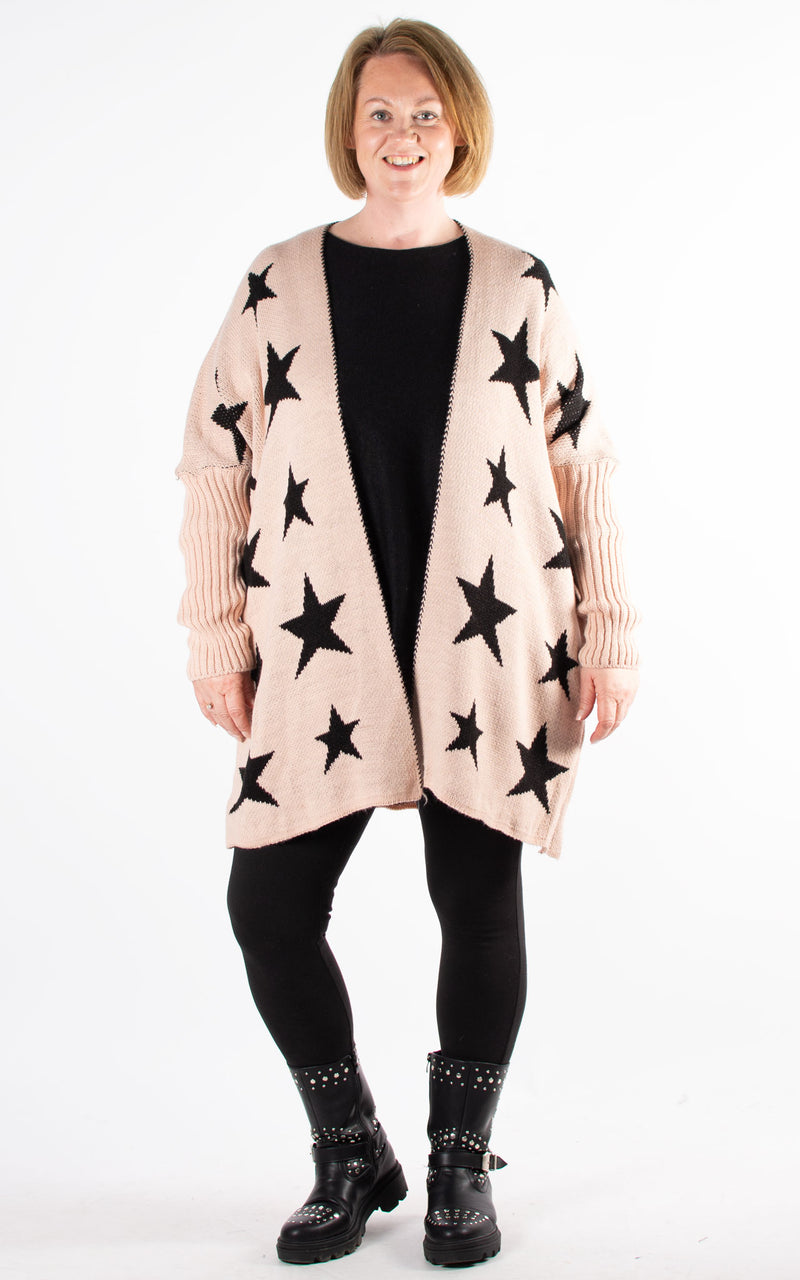 Star Pattern Cardigan | Pink