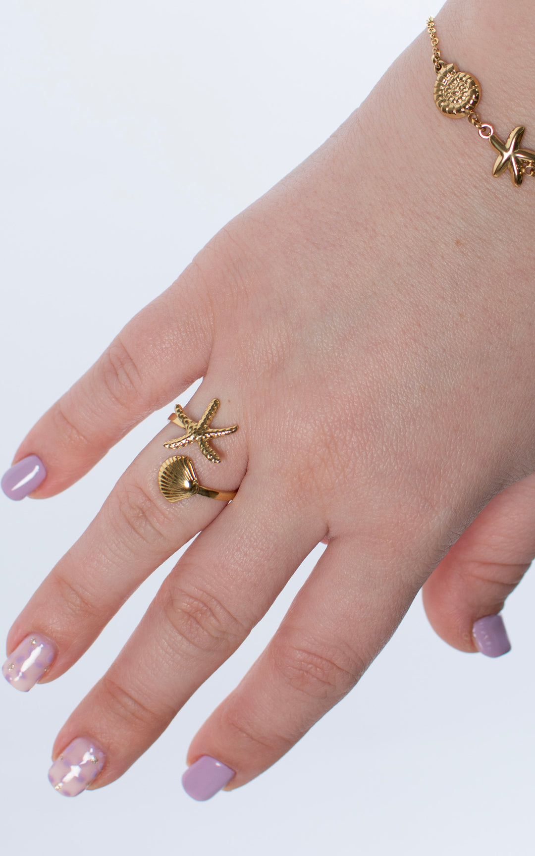Starfish Seashell | Ring | Gold