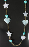 Stars & Hearts Necklace | Blue