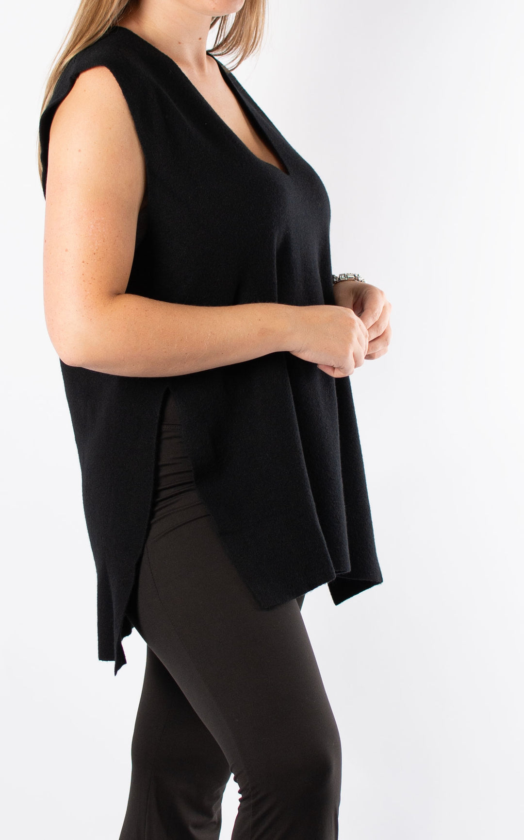 Stella Knitted Tank Top | Black