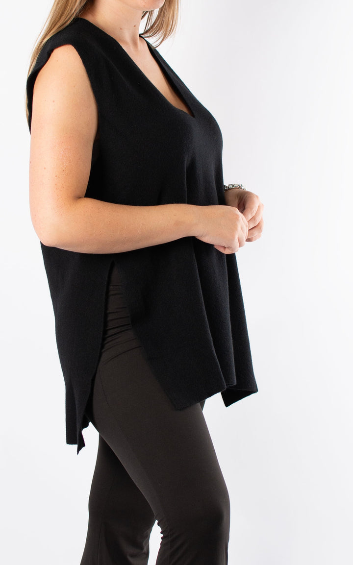Stella Knitted Tank Top | Black