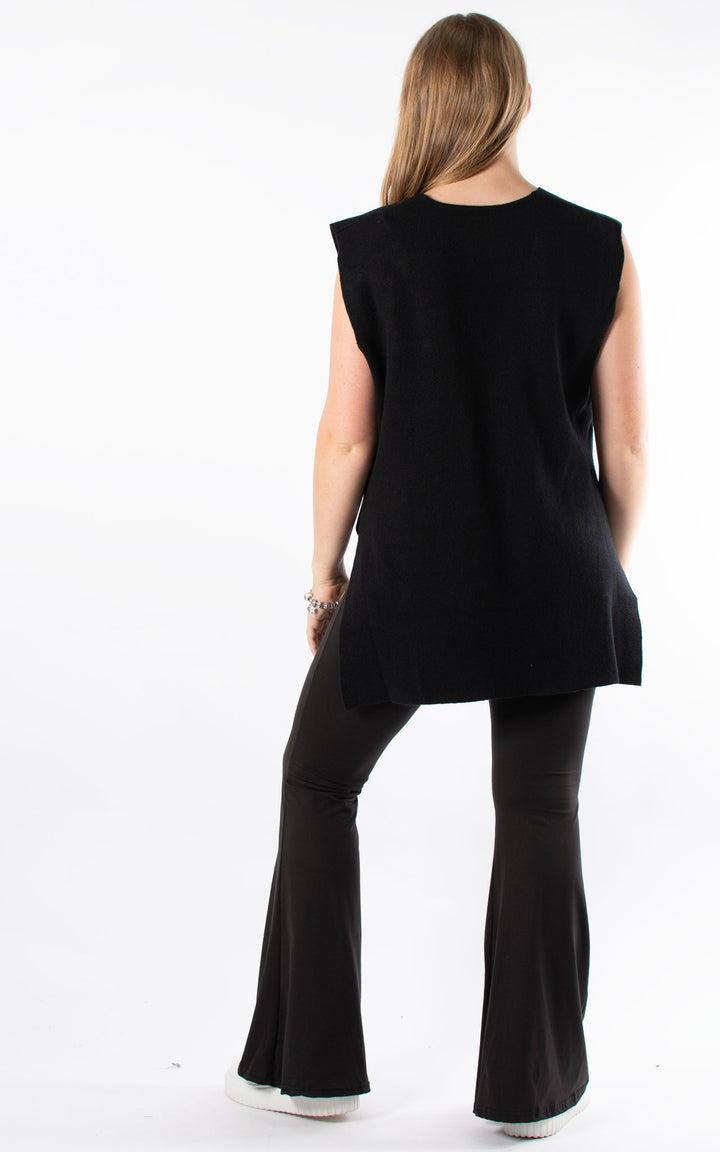 Stella Knitted Tank Top | Black