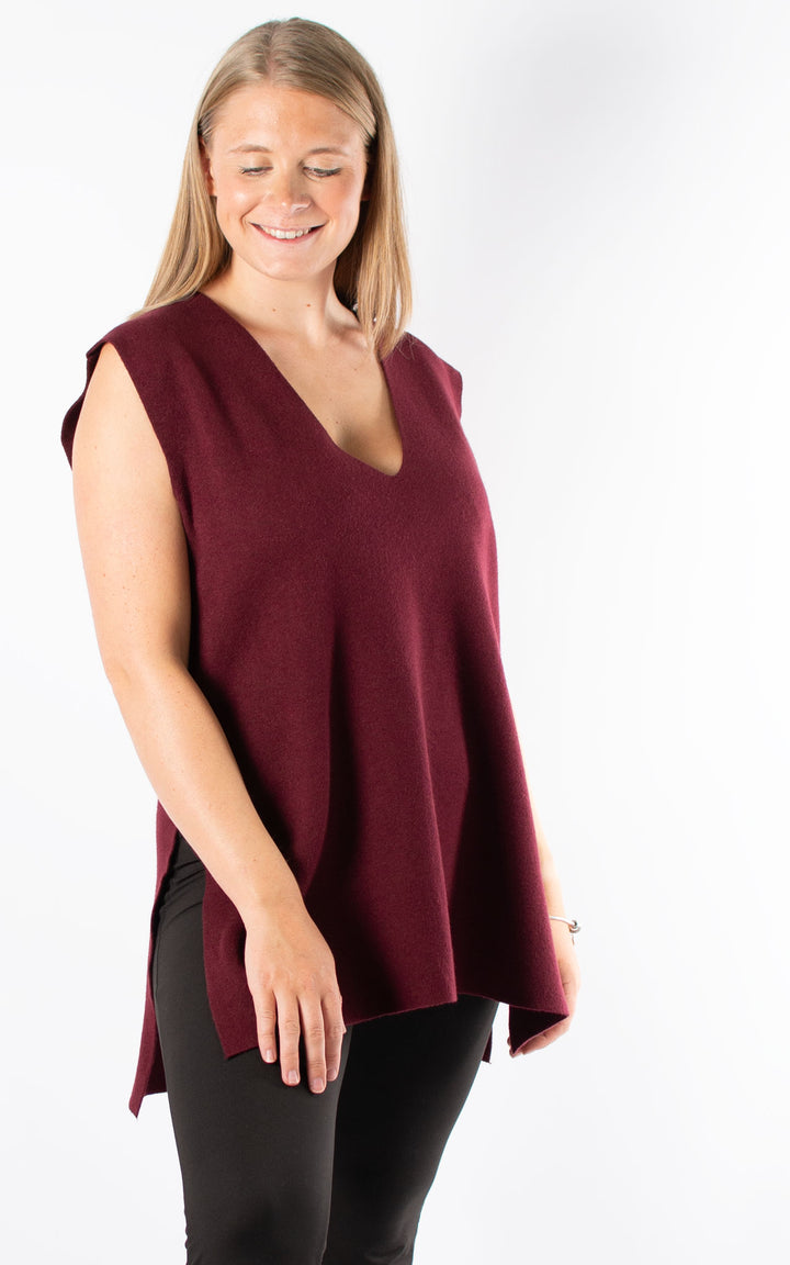 Stella Knitted Tank Top | Burgundy