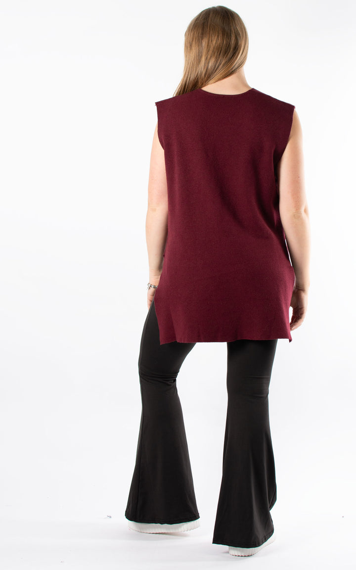 Stella Knitted Tank Top | Burgundy