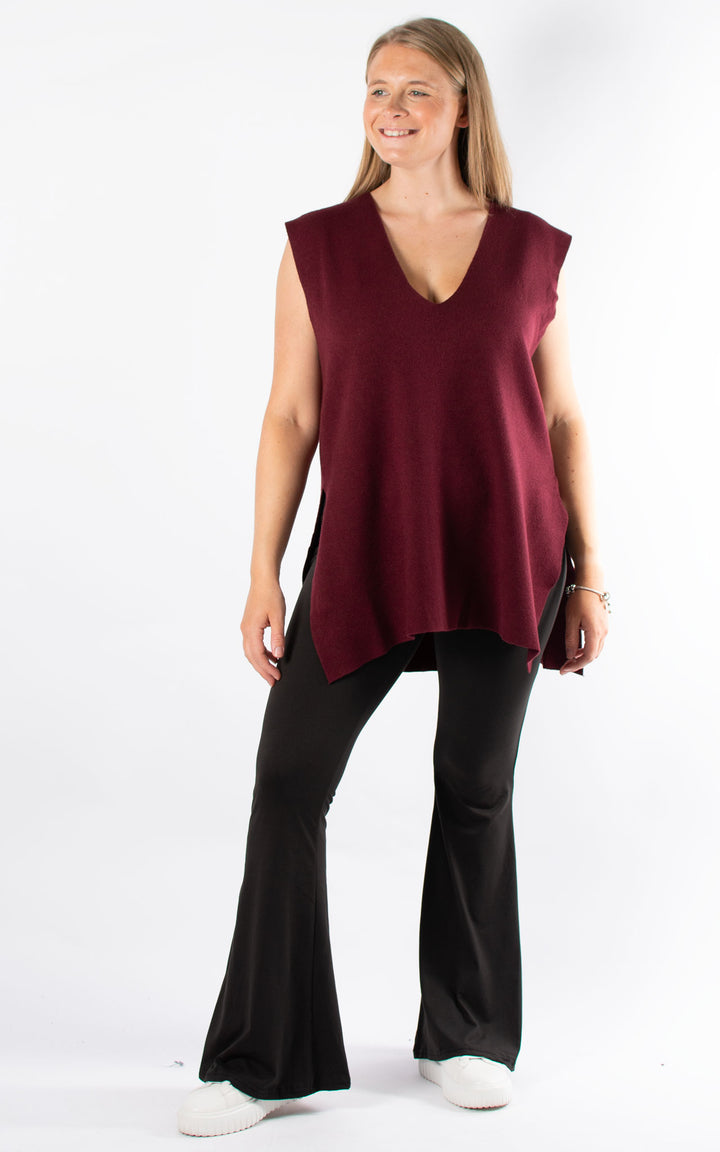 Stella Knitted Tank Top | Burgundy