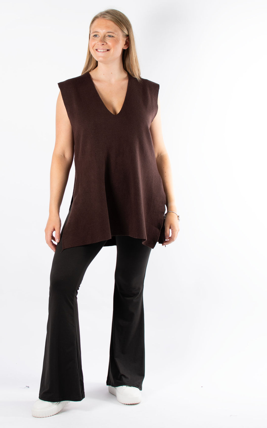 Stella Knitted Tank Top | Chocolate