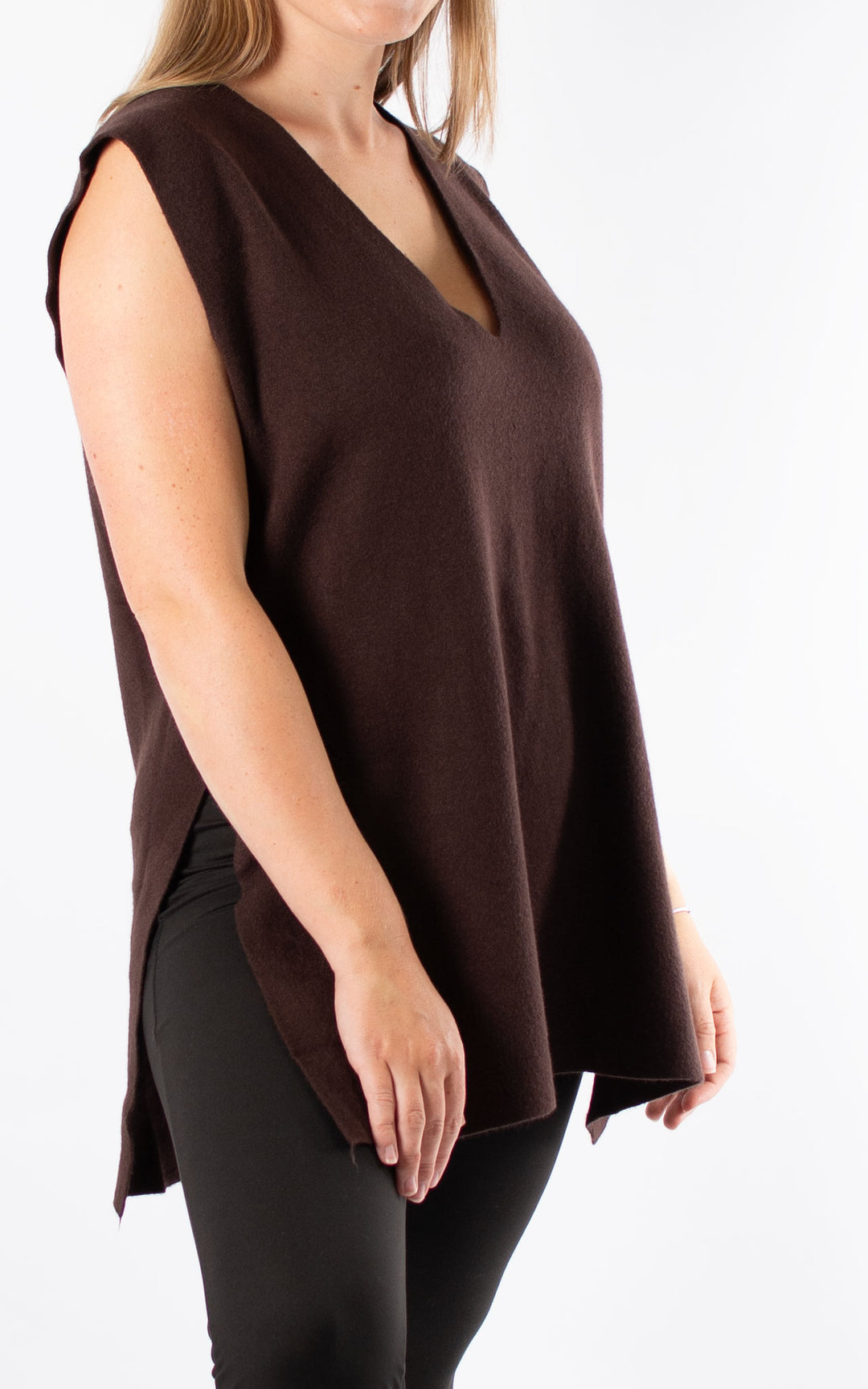 Stella Knitted Tank Top | Chocolate