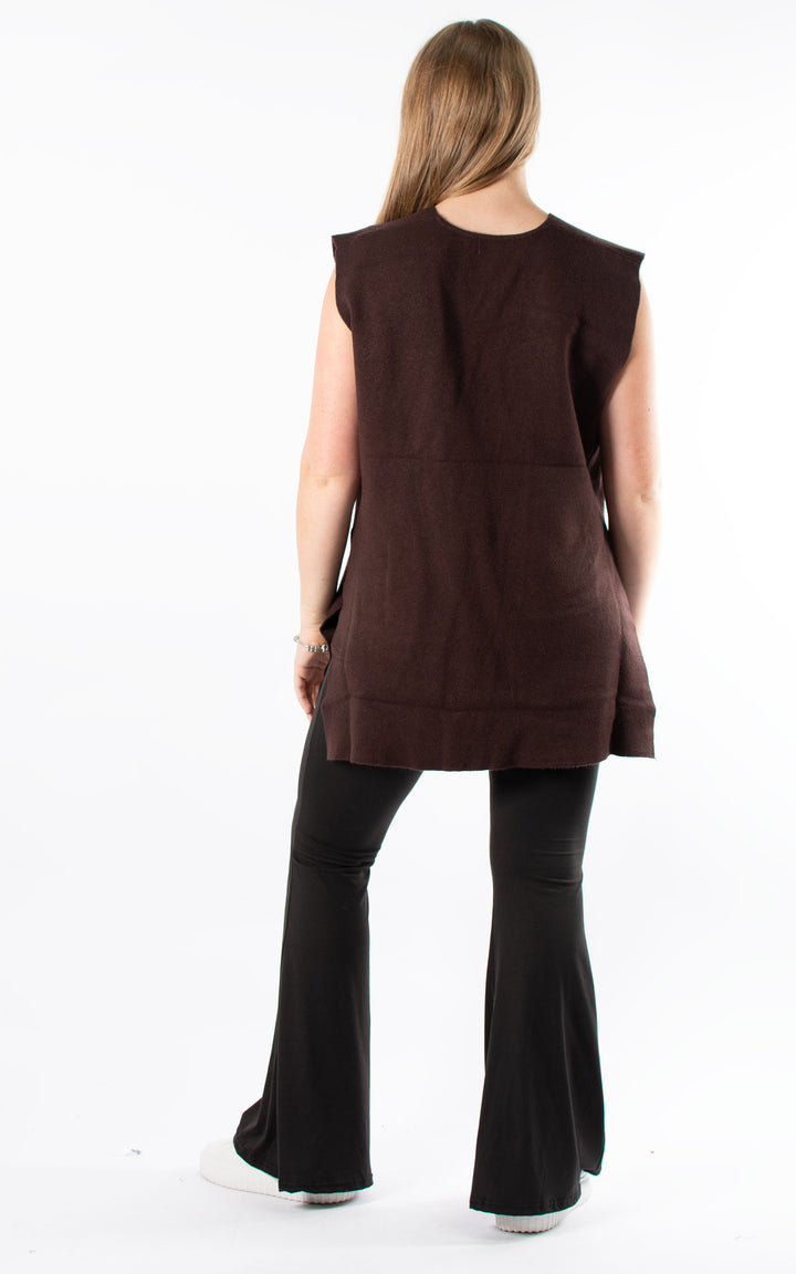 Stella Knitted Tank Top | Chocolate