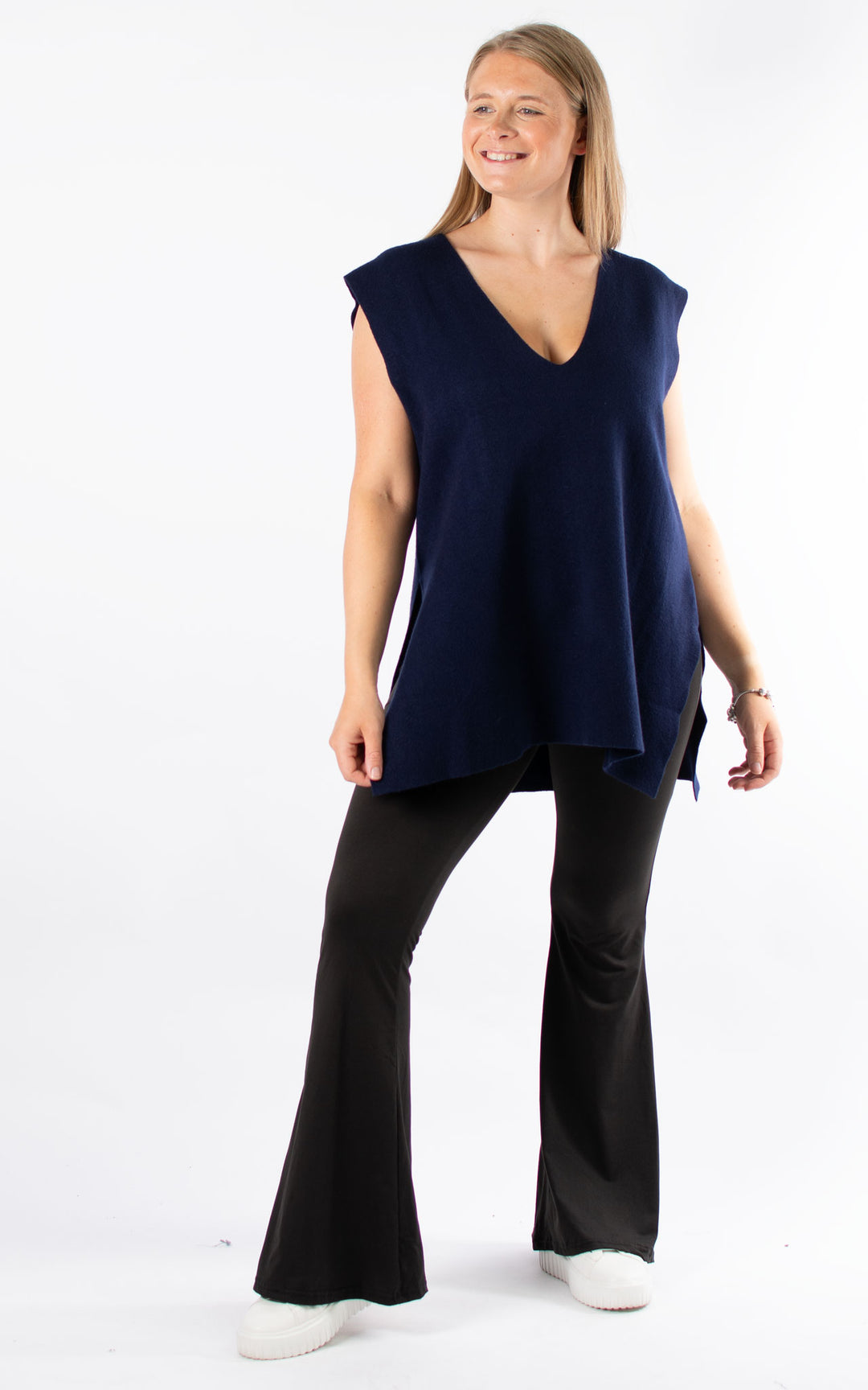 Stella Knitted Tank Top | Navy