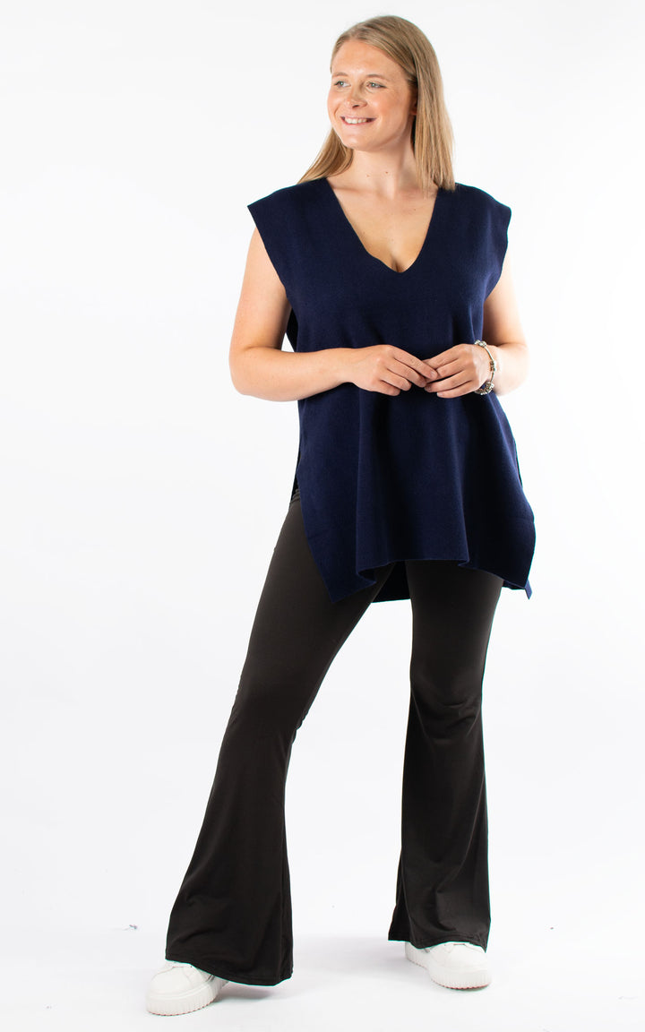 Stella Knitted Tank Top | Navy