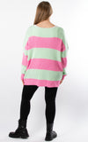 Stripe Knit Jumper | Mint & Pink