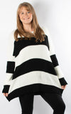 Stripe Knit Jumper | Winter White & Black