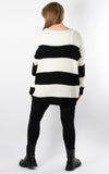 Stripe Knit Jumper | Winter White & Black