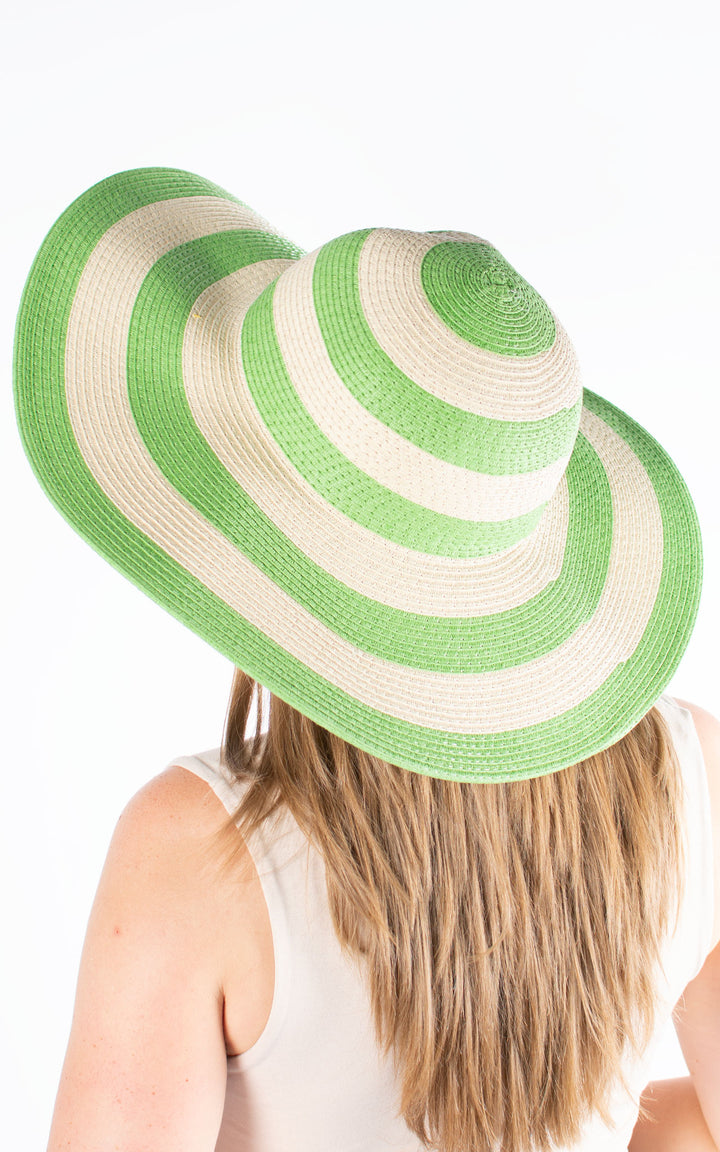 Stripy Sun Hat | Green