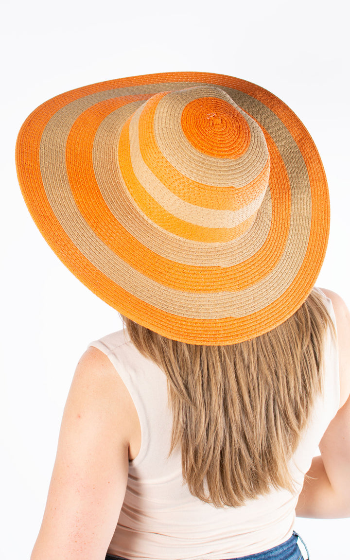 Stripy Sun Hat | Orange