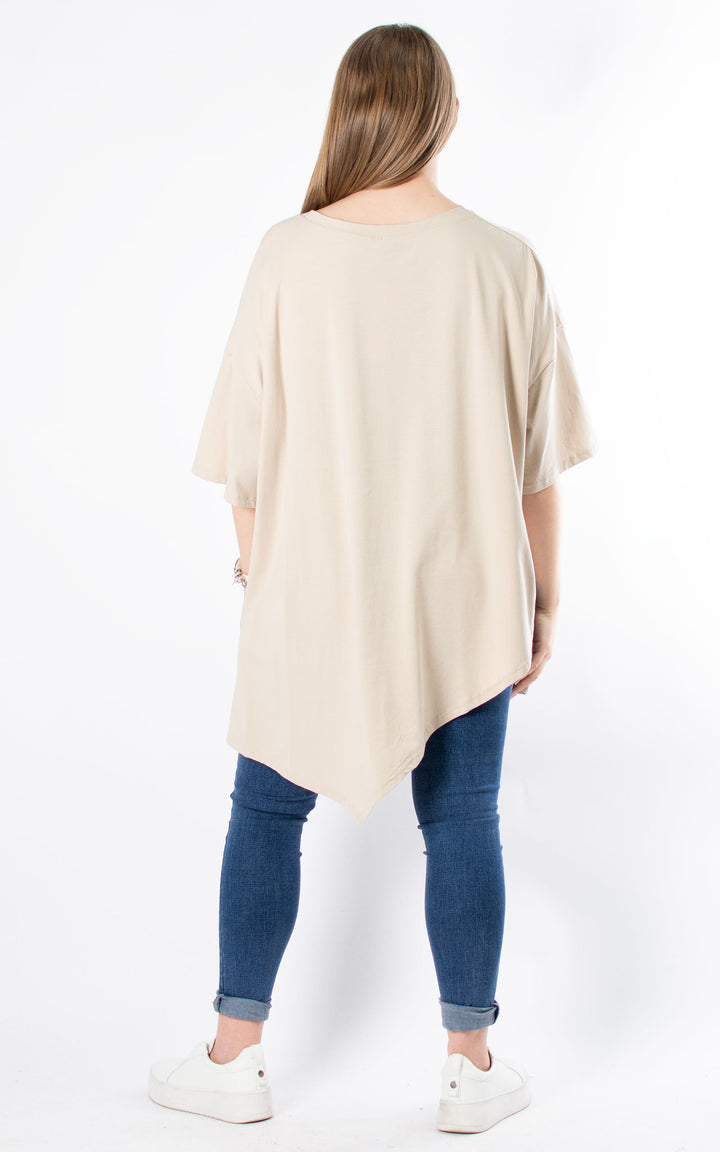 Sue Asymmetric Hem | Beige