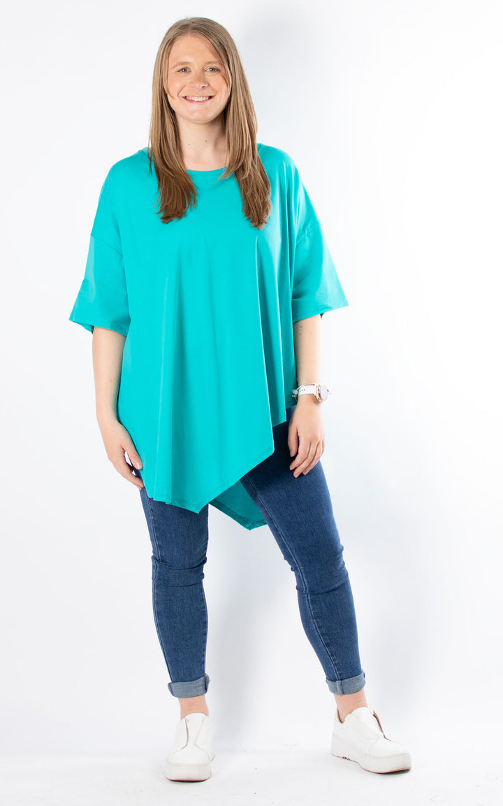 Sue Asymmetric Hem | Turquoise