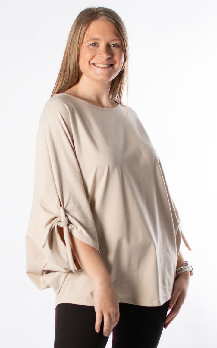 Sue Tie Knot Sleeve | Beige