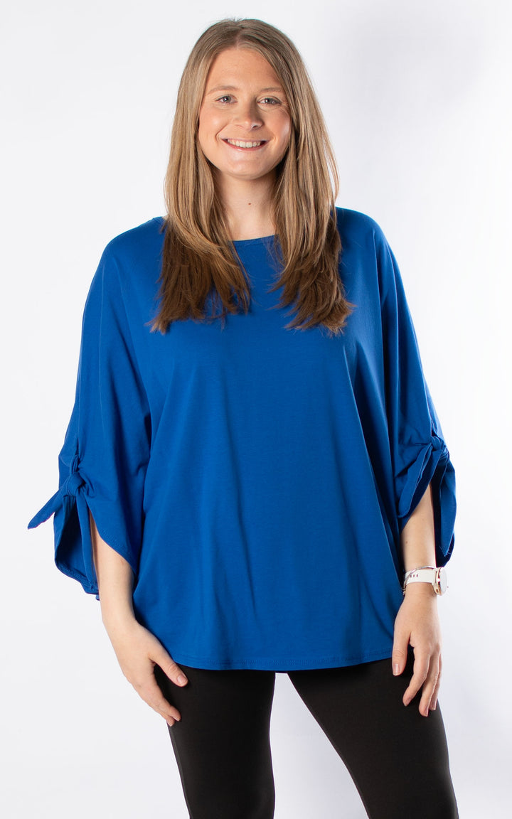 Sue Tie Knot Sleeve | Cobalt
