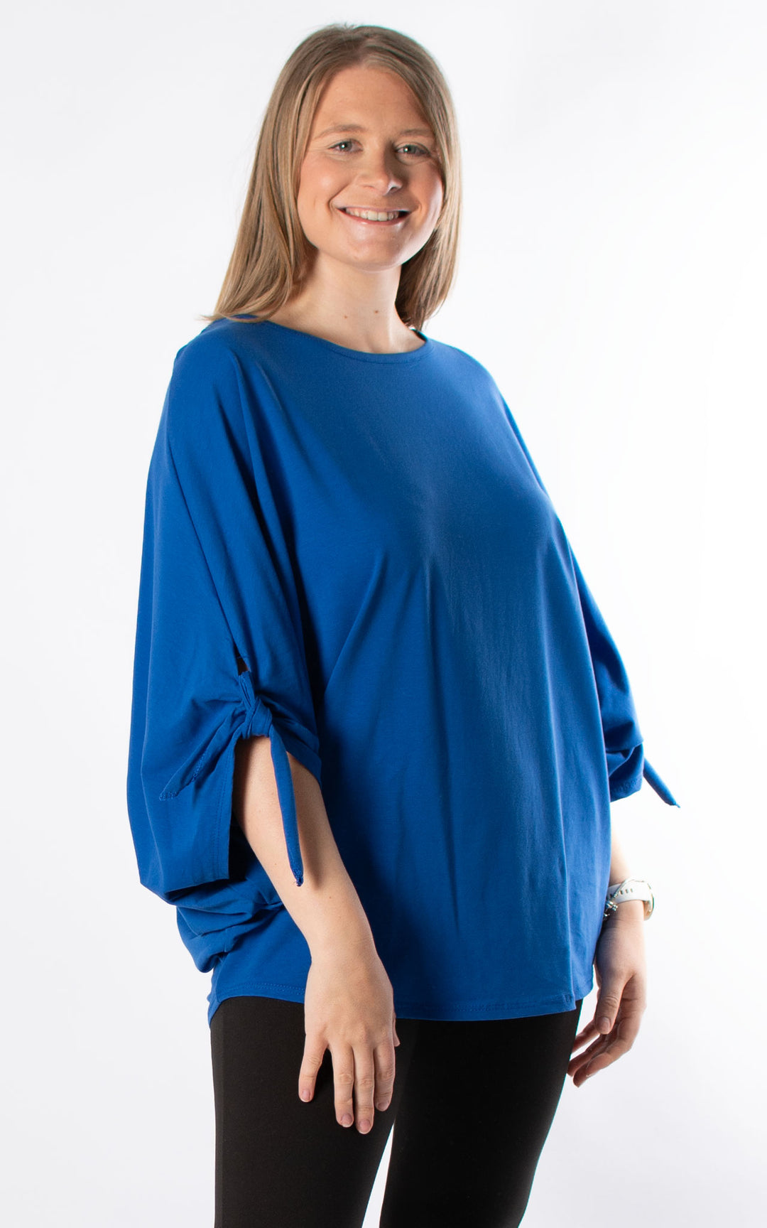 Sue Tie Knot Sleeve | Cobalt