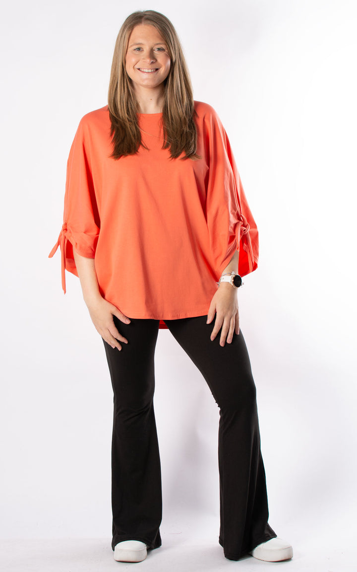 Sue Tie Knot Sleeve | Coral