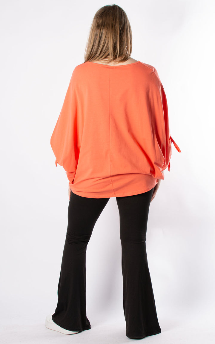Sue Tie Knot Sleeve | Coral