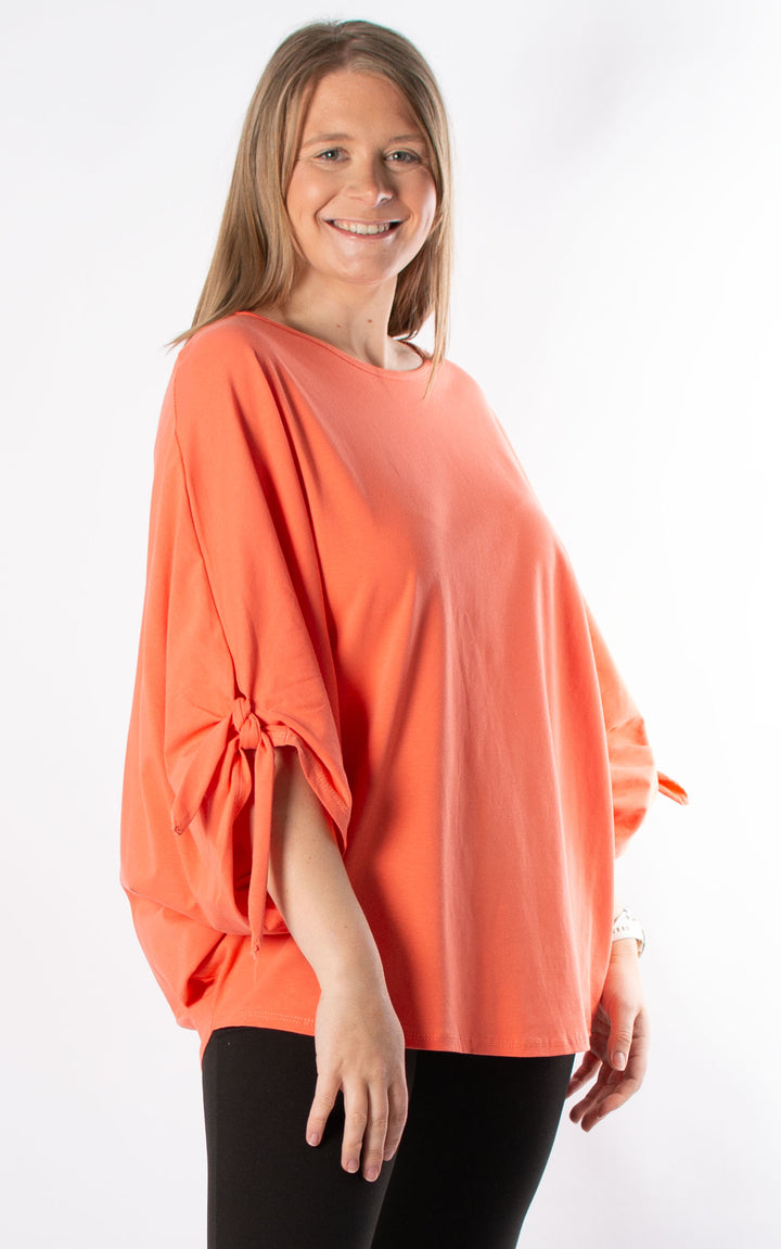 Sue Tie Knot Sleeve | Coral