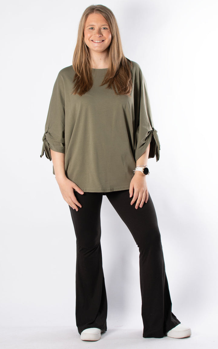 Sue Tie Knot Sleeve | Khaki