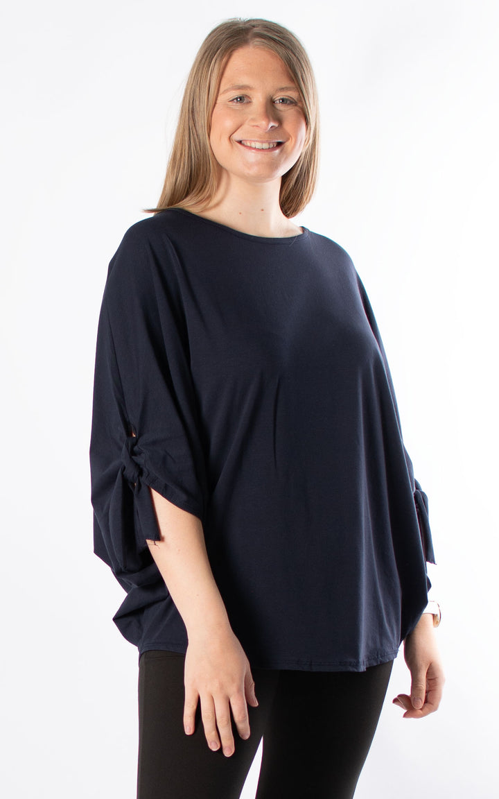 Sue Tie Knot Sleeve | Navy
