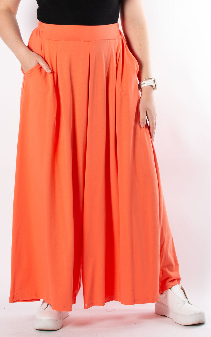 Sue Wide Leg Trousers | Coral