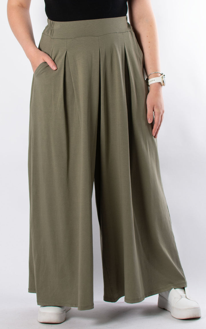 Sue Wide Leg Trousers | Khaki