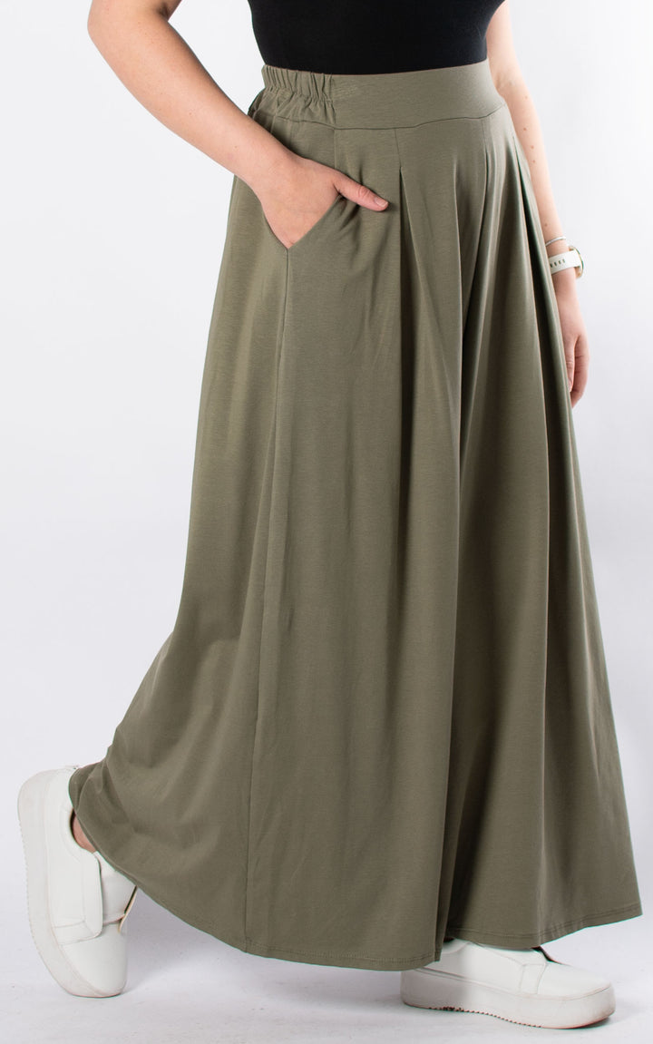 Sue Wide Leg Trousers | Khaki
