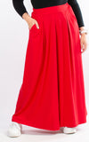 Sue Wide Leg Trousers | Red