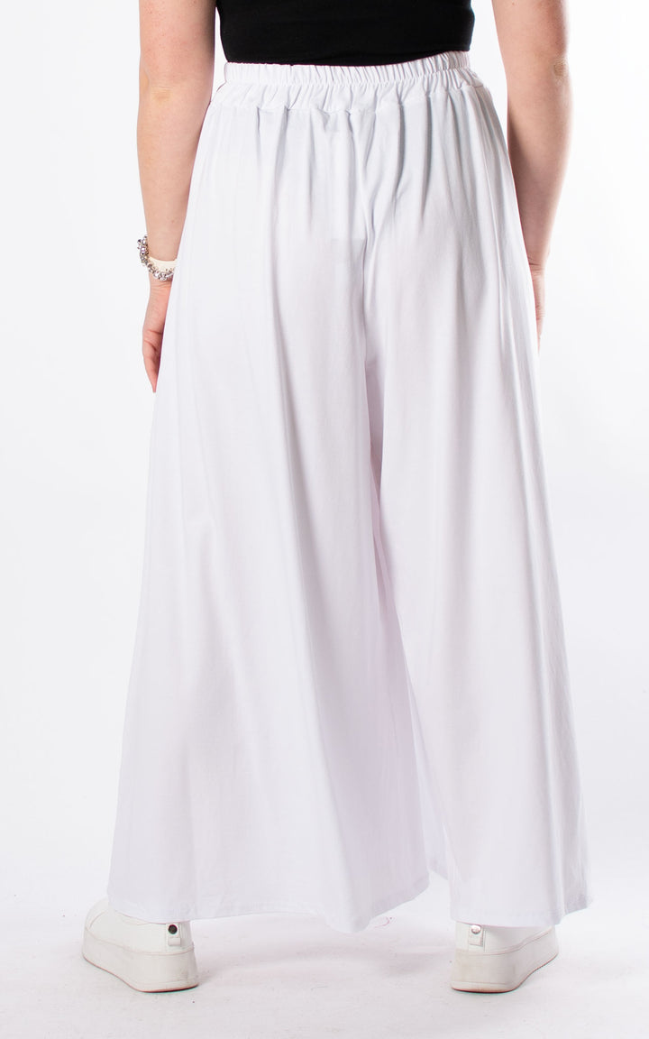 Sue Wide Leg Trousers | White