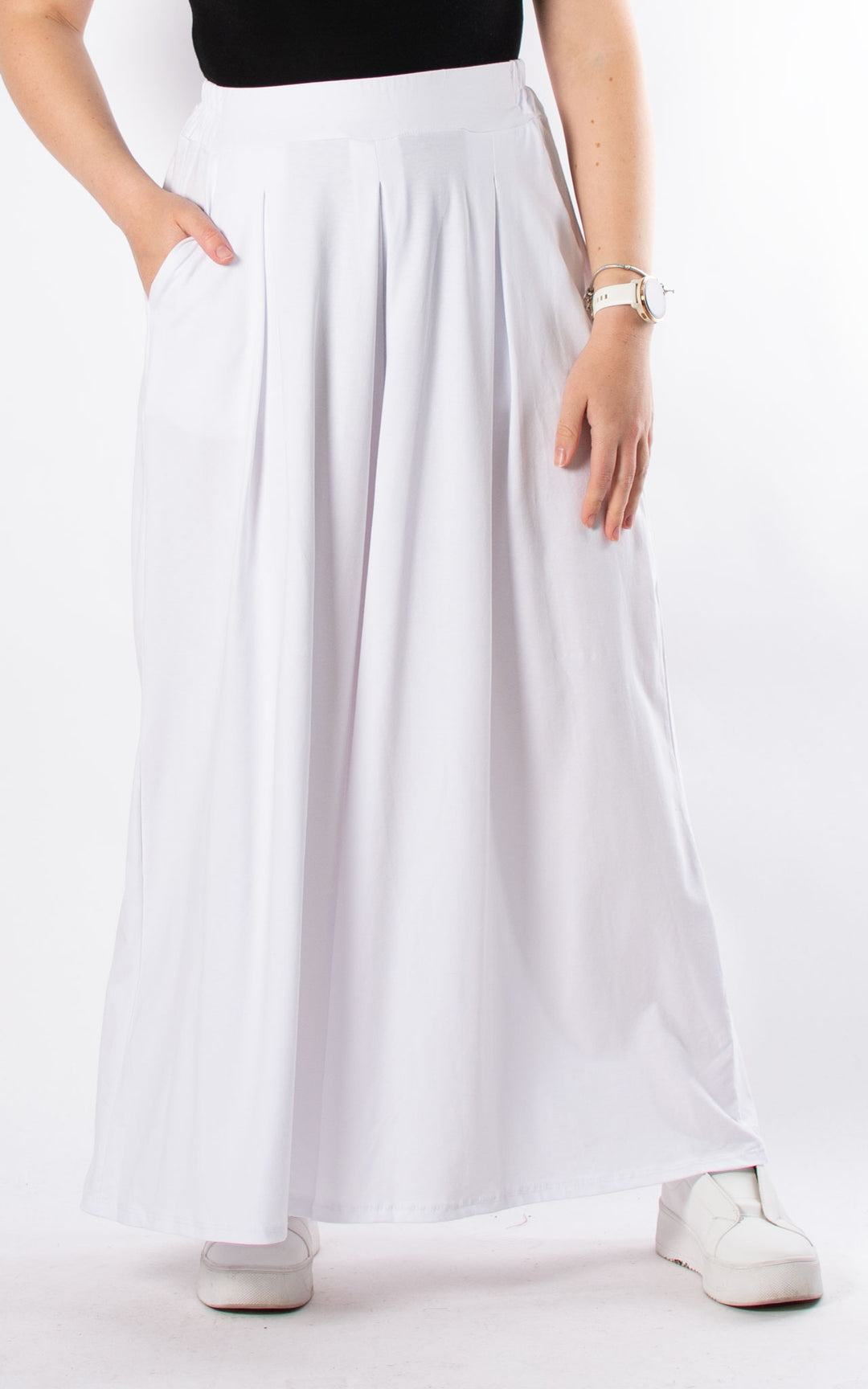 Sue Wide Leg Trousers | White
